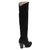 Women Classic Suede Thick Heel Over the Knee Boots